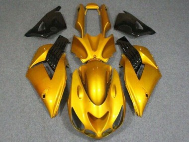 2006-2011 Gold Glossy Black Kawasaki ZX14R ZZR1400 Motorcycle Fairings
