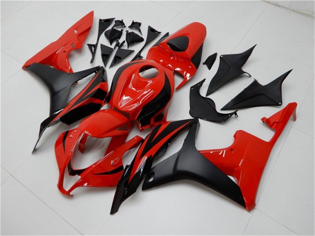 2007-2008 Red Matte Black Honda CBR600RR Bike Fairings