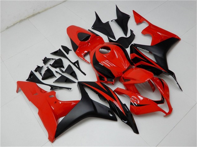 2007-2008 Red Matte Black Honda CBR600RR Bike Fairings