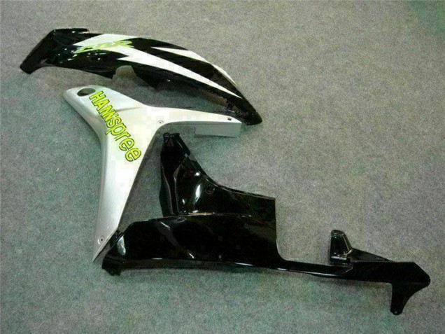 2007-2008 White Green Glossy Black Hannspree Honda CBR600RR Motorcycle Fairing