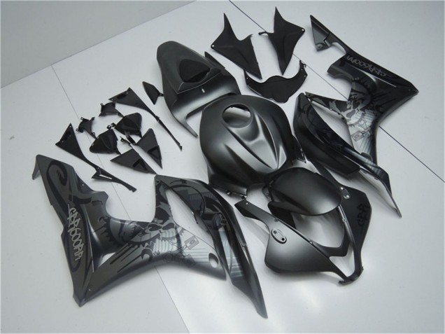 2007-2008 Matte Black Graffiti Honda CBR600RR Motorcycle Fairings