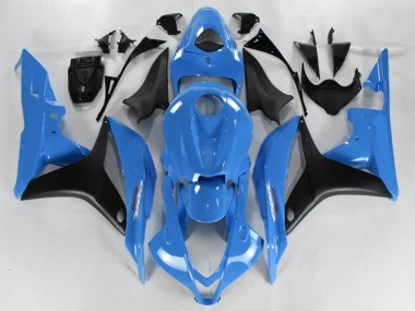 2007-2008 Light Blue Glossy Black Honda CBR600RR Motorcycle Fairing