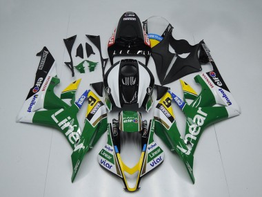 2007-2008 Green White Glossy Black Liner Honda CBR600RR Motorcycle Fairings