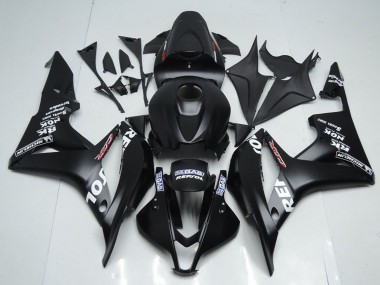 2007-2008 Matte Black White Repsol Honda CBR600RR Motorcycle Fairing Kits