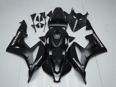 2007-2008 Matte Black White Decals Honda CBR600RR Motorcycle Fairings