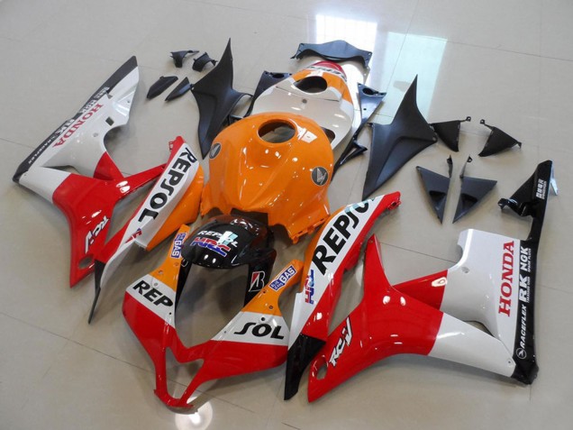 2007-2008 Orange White Red Glossy Black Repsol Honda CBR600RR Motorcycle Fairing Kits