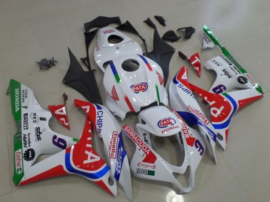 2007-2008 White Red Blue Green Pata 6 Honda CBR600RR Motorcycle Fairings