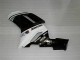 2007-2008 Black White Kawasaki ZX6R Motorcycle Fairings