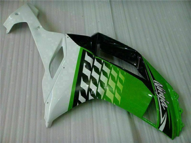 2007-2008 Green White Ninja Kawasaki ZX6R Motorcycle Fairings