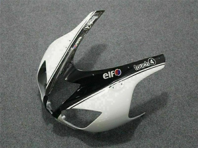 2007-2008 Black White Elf Kawasaki ZX6R Motorcycle Fairings