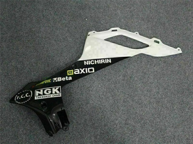 2007-2008 Black White Elf Kawasaki ZX6R Motorcycle Fairings