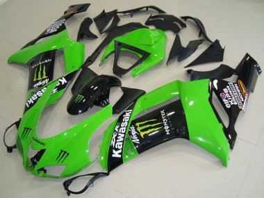2007-2008 Monster Green Kawasaki ZX6R Motorcycle Fairings