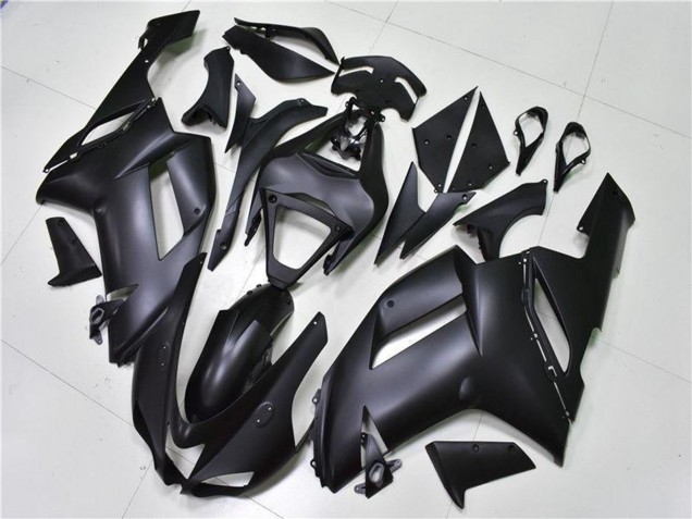 2007-2008 Matte Black Kawasaki ZX6R Motorcycle Fairings