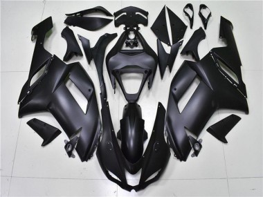 2007-2008 Matte Black Kawasaki ZX6R Motorcycle Fairings