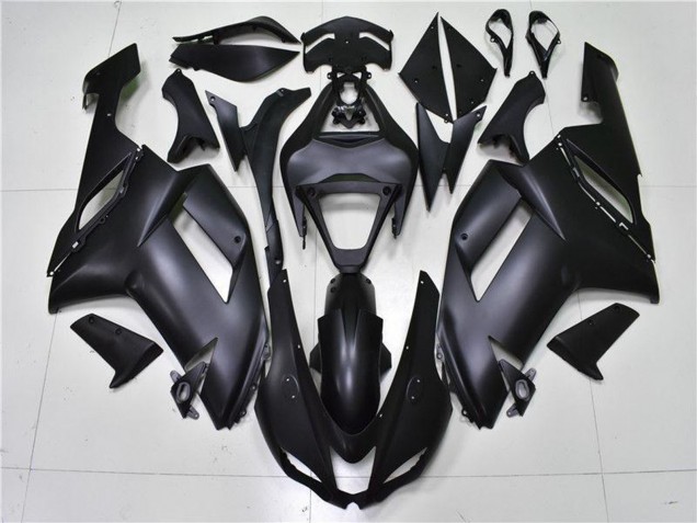 2007-2008 Matte Black Kawasaki ZX6R Motorcycle Fairings