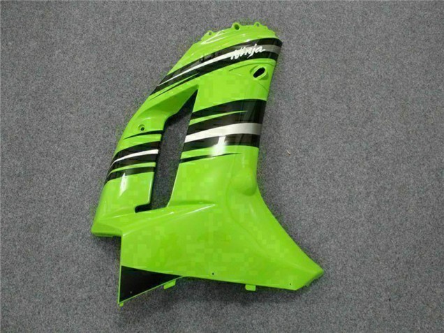 2007-2008 Green Black Kawasaki ZX6R Motorcycle Fairing Kits