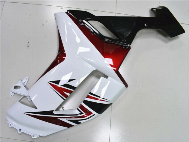 2007-2008 White Black Red Kawasaki ZX6R Motorcycle Fairings