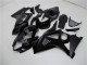 2007-2008 Glossy Black Matte Black No Decal Suzuki GSXR 1000 Motorcycle Fairings