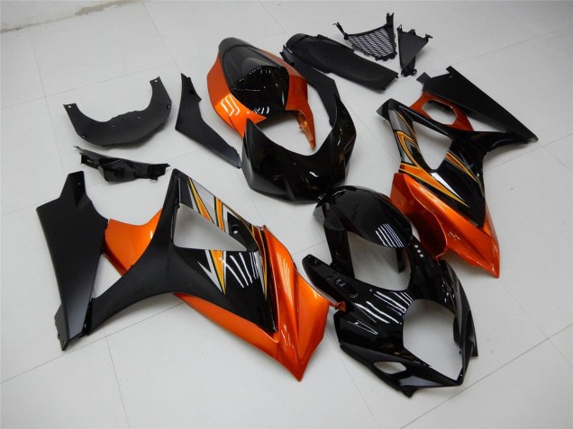 2007-2008 Orange Black Suzuki GSXR 1000 Motorcycle Fairing
