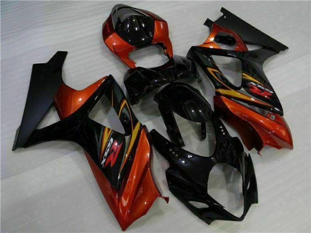 2007-2008 Black Orange Suzuki GSXR 1000 Motorcycle Fairings