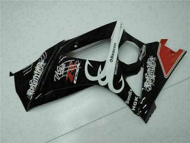 2007-2008 Glossy Black Red White Suzuki GSXR 1000 Motorcycle Fairings