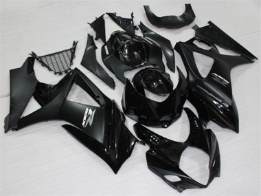 2007-2008 Glossy Black Matte Black White Suzuki GSXR 1000 Motorcycle Fairings