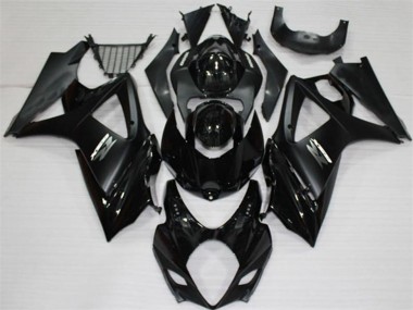 2007-2008 Glossy Black Matte Black White Suzuki GSXR 1000 Motorcycle Fairings