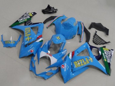 2007-2008 Blue White Yellow Black Rizla Suzuki GSXR 1000 Motorcycle Fairings