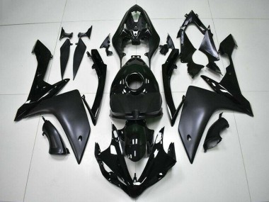 2007-2008 Glossy Black Matte Black Yamaha YZF R1 Motorcycle Fairings