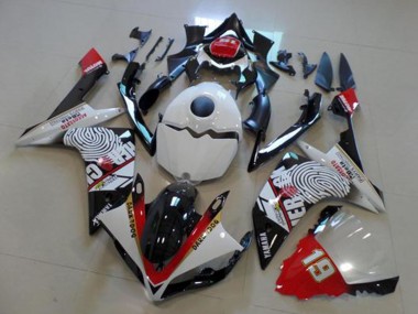 2007-2008 White Red Black Yellow Dark Dog Yamaha YZF R1 Motorcycle Fairings