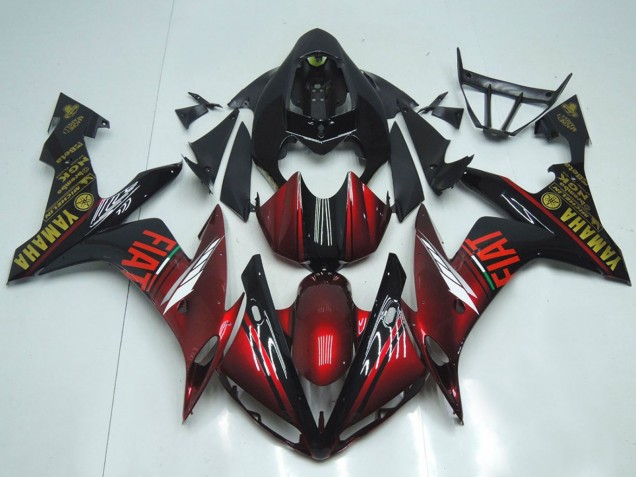 2007-2008 Marron Red Black Fiat Yamaha YZF R1 Motorcycle Fairings