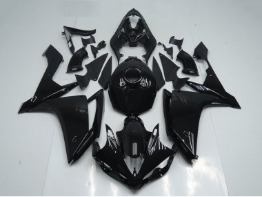 2007-2008 Glossy Black Yamaha YZF R1 Motorcycle Fairings
