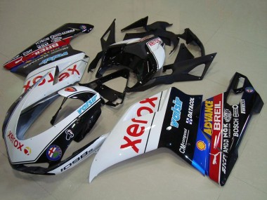 2007-2014 White Blue Red Glossy Black Black Xerox Valsir Ducati 1098 Motorcycle Fairings