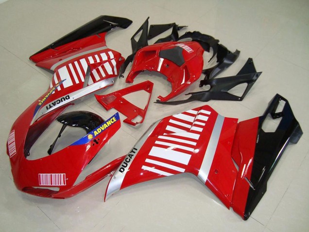 2007-2014 Silver Blue Red Glossy Black Ducati 848 1098 1198 Motorcycle Fairings