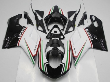 2007-2014 White Red Green Glossy Black Ducati 848 Motorcycle Fairing Kits