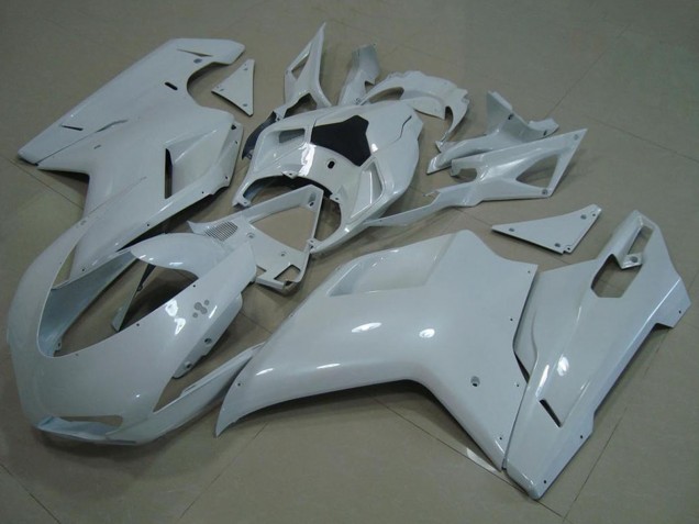 2007-2014 Glossy White Ducati 848 1098 1198 Motorcycle Fairings
