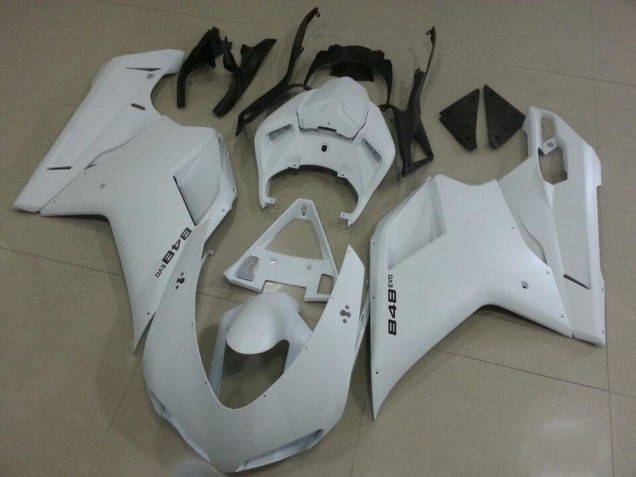 2007-2014 White Ducati 848 Motorcycle Fairings