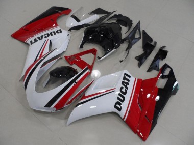 2007-2014 White Red Green Glossy Black Ducati 1098 Motorcycle Fairings