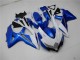 2008-2010 White Blue Suzuki GSXR 600/750 Motorcycle Fairings