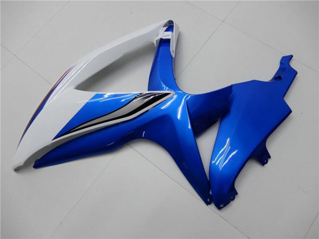 2008-2010 White Blue Suzuki GSXR 600/750 Motorcycle Fairings