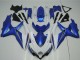 2008-2010 White Blue Suzuki GSXR 600/750 Motorcycle Fairings