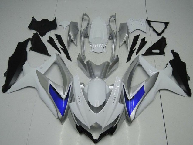2008-2010 Silver White Blue Black Suzuki GSXR 600/750 Motorcycle Fairings