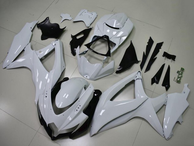 2008-2010 Glossy White Suzuki GSXR 600/750 Motorcycle Fairings