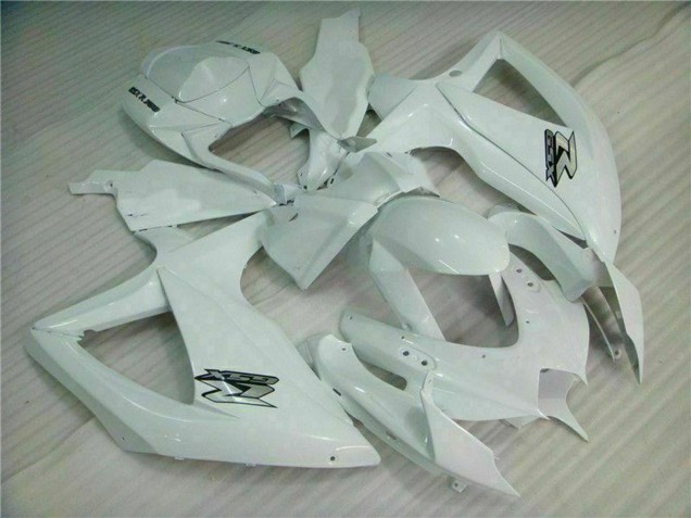 2008-2010 White Suzuki GSXR 600/750 Motorcycle Fairings