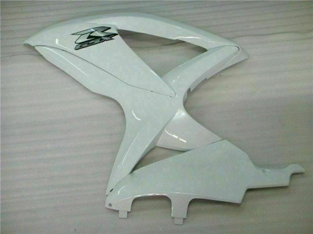 2008-2010 White Suzuki GSXR 600/750 Motorcycle Fairings