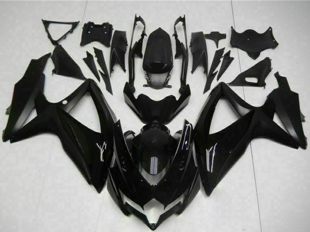 2008-2010 Glossy Black Matte Black Suzuki GSXR 600/750 Motorcycle Fairings
