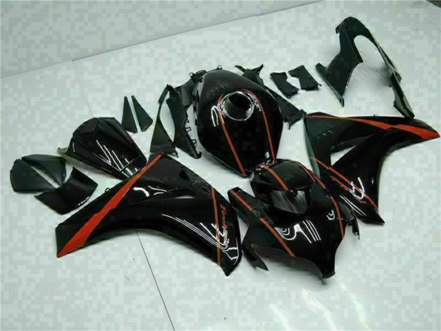 2008-2011 Glossy Black Red Honda CBR1000RR Motorcycle Fairings