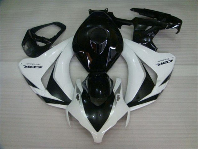 2008-2011 White Glossy Black Honda CBR1000RR Motorcycle Fairings Kits