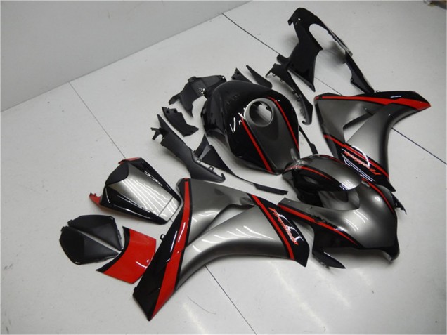 2008-2011 Grey Red Glossy Black Honda CBR1000RR Motorcycle Fairing