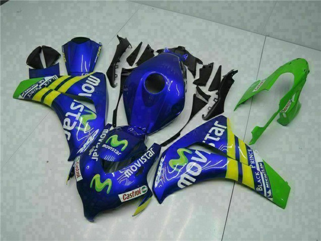 2008-2011 Blue Yellow Green MoviStar Castrol Honda CBR1000RR Motorcycle Fairings